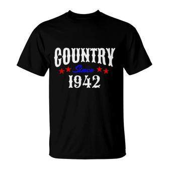 Redneck 80 Year Old Born In 1942 Country Music 80Th Birthday T-Shirt | Mazezy