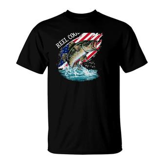 Reel Cool Papa American Flag Fishing Father's Day Gifts T-Shirt | Mazezy AU