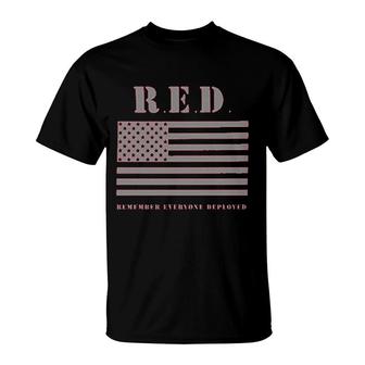Remember Everyone Deployed Red T-Shirt | Mazezy