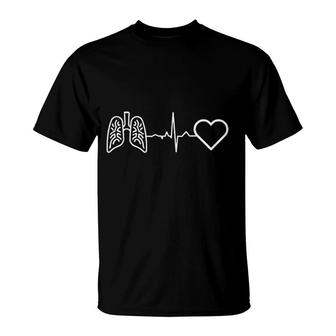 Respiratory Therapy Heartbeat Respiratory Therapist Gift T-Shirt - Thegiftio UK