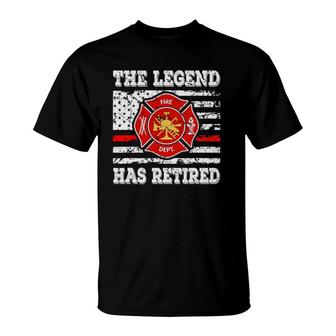 Retired Fireman 911 Rescue Retirement Gift Firefighter T-Shirt | Mazezy