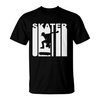 Retro 1970s Skater Skateboarding T-Shirt | Mazezy