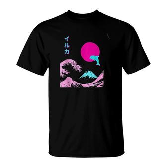 Retro Aesthetic Iruka With Japanese Writing T-Shirt - Seseable