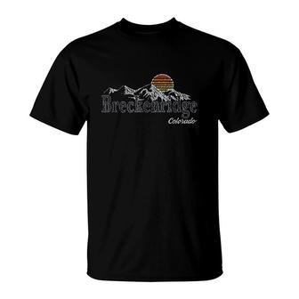 Retro Breckenridge Colorado Mountain T-Shirt | Mazezy