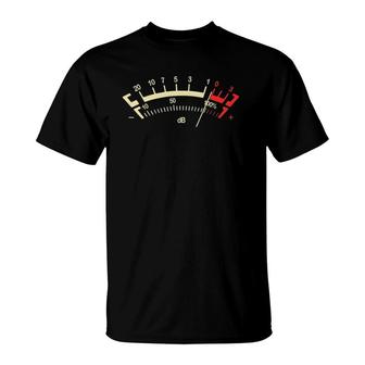 Retro Db Classic Analog Decibel Sound Power Meter Gauge Fun T-Shirt | Mazezy