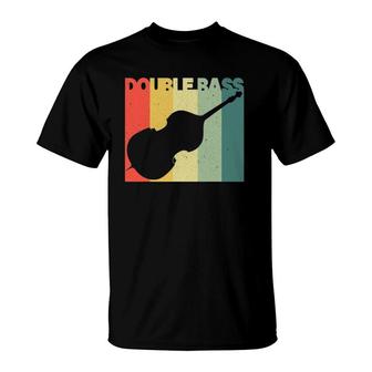 Retro Double Bass Funny Jazz Instruments Music T-Shirt | Mazezy