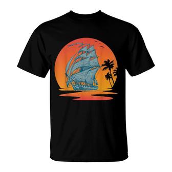 Retro My Boat My Rules Sailing Boat Sailing Trip Sailors T-Shirt | Mazezy