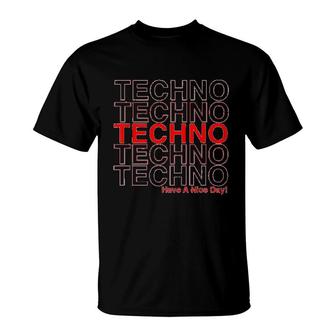 Retro Techno Dj Gear Trance House Music Lover Edm T-Shirt | Mazezy