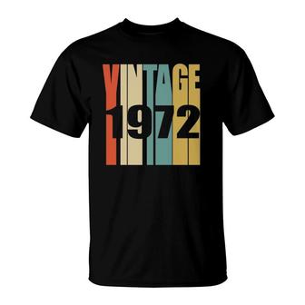 Retro Vintage 1972 50 Yrs Old Bday 50Th Birthday Top T-Shirt | Mazezy