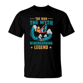 Retro Wakeboard Water Sport Born To Wake T-Shirt | Mazezy