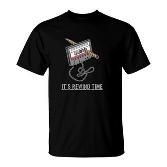Rewind Time Retro Music T-Shirt | Mazezy