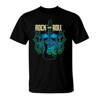 Rock And Roll Guitar Player Retro Rock & Roll T-Shirt | Mazezy