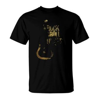 Rock And Roll Uncle Guitar Silhouette T-Shirt | Mazezy