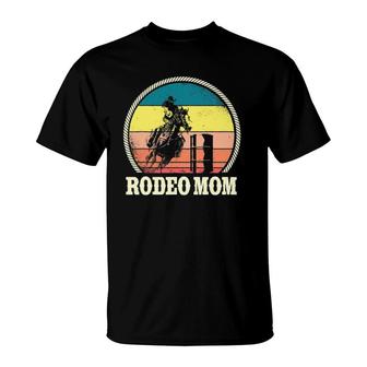 Rodeo Mom Barrel Racing Design Horse Riding Ladies T-Shirt | Mazezy
