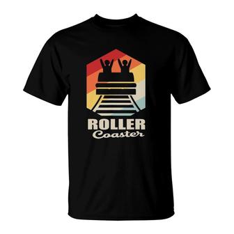 Rollercoaster Theme Park Vintage Roller Coaster T-Shirt | Mazezy