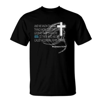Romans 828 Christian Cross T-Shirt | Mazezy AU