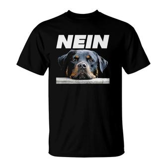 Rottweiler Face Nein German No Today Love My Rottweiler Tank Top T-Shirt | Mazezy