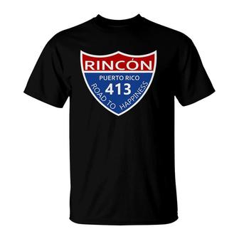 Route 413 Rincon Puerto Rico T-Shirt | Mazezy