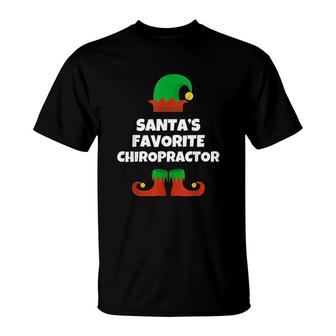 Santa  Favorite Chiropractor Christmas Gift Chiropractic T-Shirt