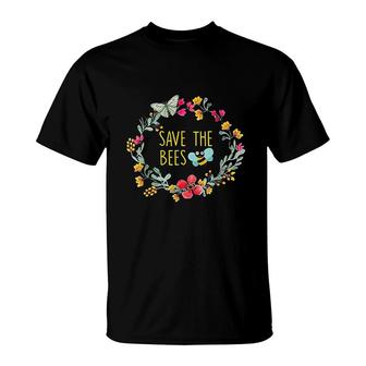 Save The Bees Nature Lovers Gift T-Shirt | Mazezy