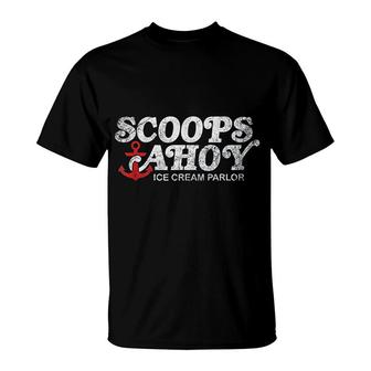 Scoops Ahoy Ice Cream Parlor T-Shirt | Mazezy