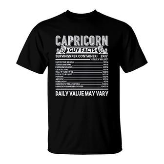 Seecrab Capricorn Guy Facts T-Shirt | Mazezy