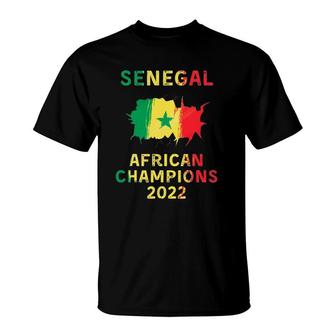 Senegal Football Senegal Champions Of Africa T-Shirt | Mazezy