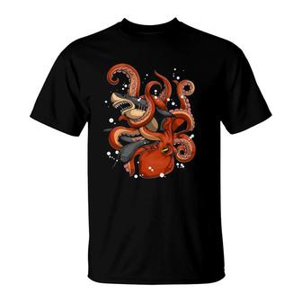 Shark Octopus Ocean Animal Lover Gift T-Shirt | Mazezy