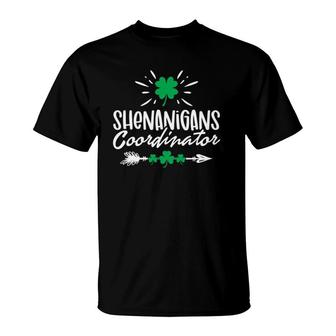 Shenanigans Coordinator - Funny St Patrick's Day Teacher T-Shirt | Mazezy