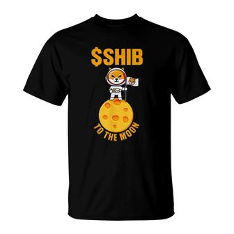 Shiba Inu Coin Tee To The Moon Shib Cryptocurrency Tee T-Shirt | Mazezy