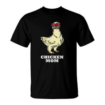 Silkie Chicken Mom Gift Cute Sunglasses Animal T-Shirt | Mazezy