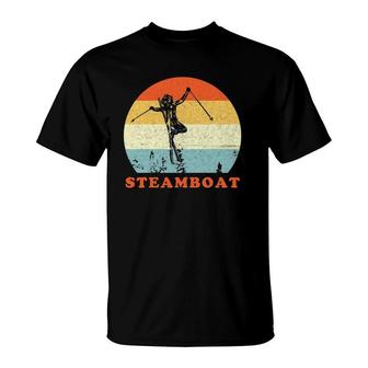 Ski Steamboat Springs,Colorado Vintage Retro Snow Ski T-Shirt | Mazezy
