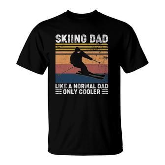 Skiing Dad Like A Normal Dad Only Cooler Vintage T-Shirt | Mazezy