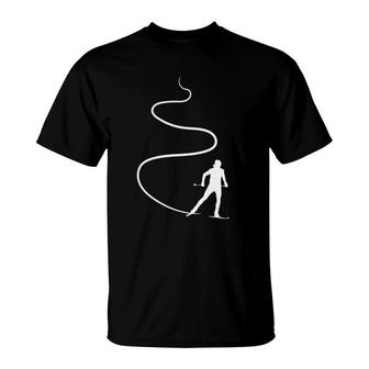 Skiing Line Ski Skiing Skiing Love Skiing T-Shirt | Mazezy