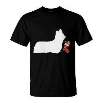Skye Terrier Christmas Stocking Stuffer Dog T-Shirt | Mazezy