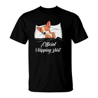 Sleeping Chihuahua Pyjamas Dog Lover Gift Official Napping T-Shirt | Mazezy
