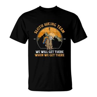 Sloth Hiking Team T-Shirt | Mazezy