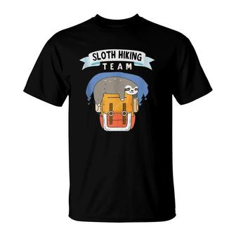Sloth Hiking Team We Will Get There When We Get There T-Shirt | Mazezy