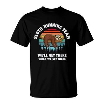 Sloth Running Team T-Shirt | Mazezy