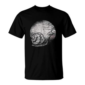 Snail Moon Nature Gift Idea Snail T-Shirt | Mazezy