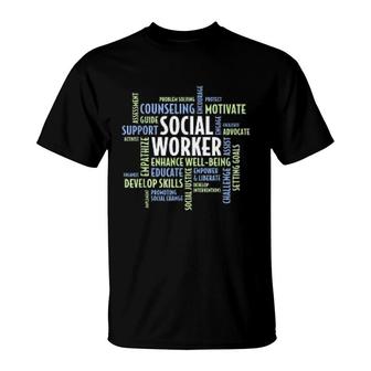 Socail Worker Letter T-Shirt | Mazezy