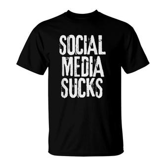 Social Media Sucks Funny Social T-Shirt | Mazezy