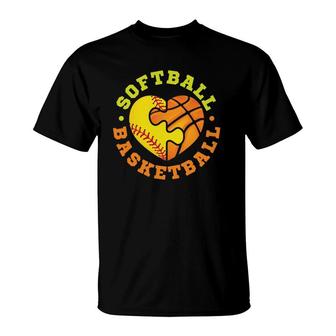Softball Basketball Sport Lover T-Shirt | Mazezy