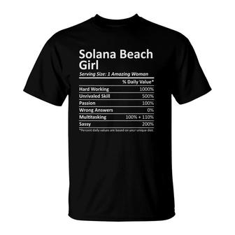 Solana Beach Girl Ca California Funny City Home Roots Gift T-Shirt | Mazezy