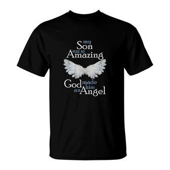 Son Guardian Angel Memorial Gift Amazing Angel Wings T-Shirt - Thegiftio UK