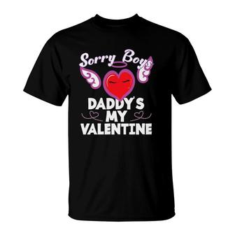 Sorry Boys My Daddy Is My Valentine - Heart Angel T-Shirt | Mazezy
