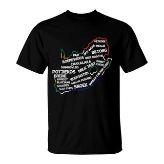 South Africa Food South African Flag Map Nostalgia T-Shirt | Mazezy