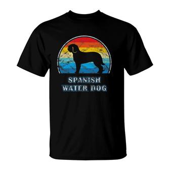 Spanish Water Dog Vintage Design Dog T-Shirt | Mazezy