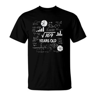 Square Root Of 169 13 Years Old Birthday T-Shirt | Mazezy AU