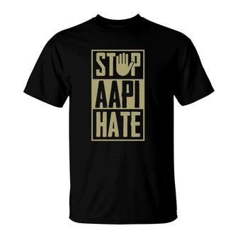 Stop Aapi Hate Stop Hand Sign Asian American Pride Love T-Shirt | Mazezy UK